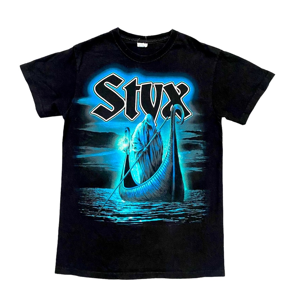 Vintage Styx US Tour rock band tee T shirt 2 side graphic